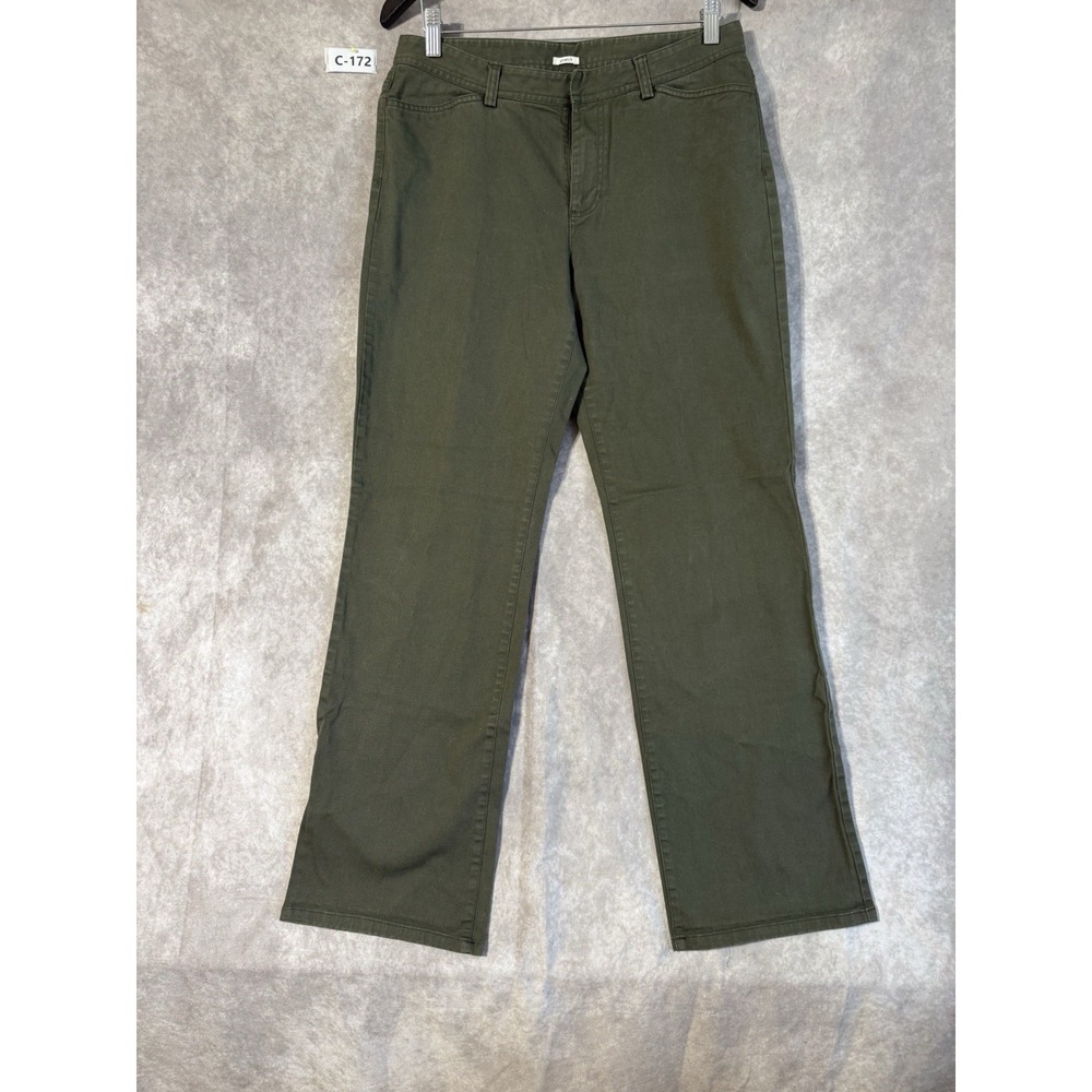 Calvin Klein Bareback Jeans Dark Green Women's Size 10 Stretch Vintage Y2K